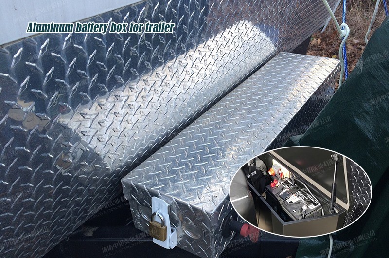 Aluminum battery box for trailer