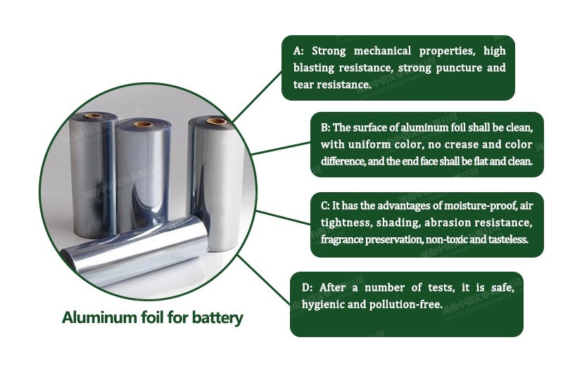 Aluminum foil for battery