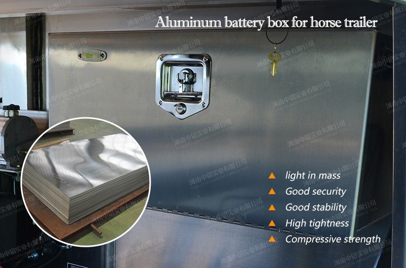 Boîte de batterie en aluminium pour remorque à cheval