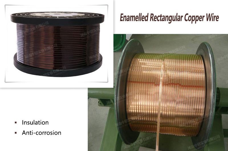 Emaillierter rechteckiger Kupferdraht